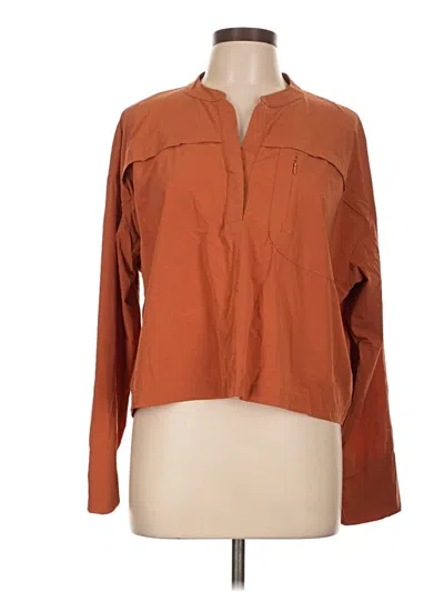 Pre-owned Flx Long Sleeve Blouse In Orange