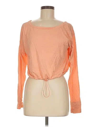 Pre-owned Flx Long Sleeve Top Orange Boatneck Tops