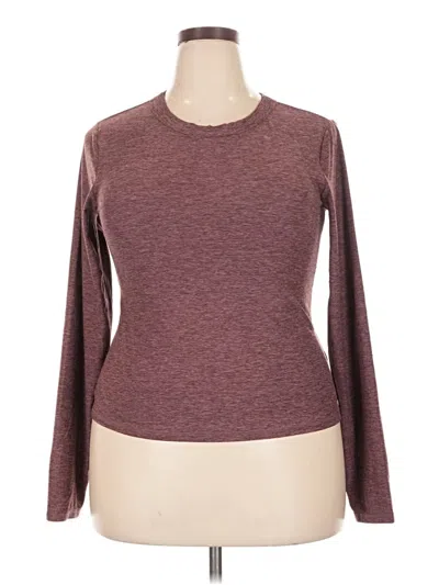 Pre-owned Flx Long Sleeve T-shirt In Burgundy
