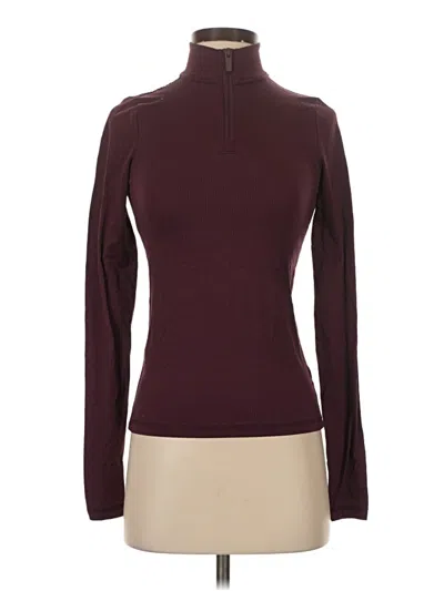 Pre-owned Flx Long Sleeve Turtleneck In Burgundy