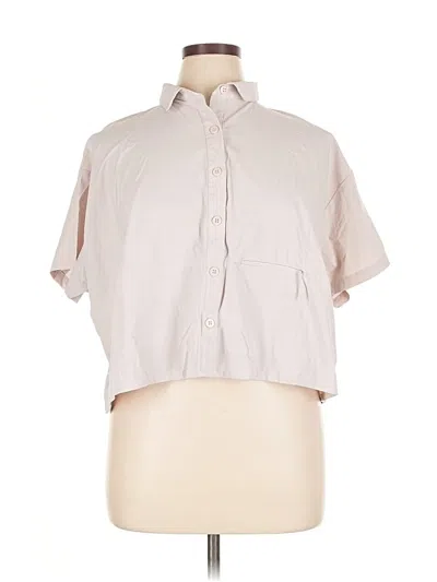 Pre-owned Flx Short Sleeve Blouse In Pink