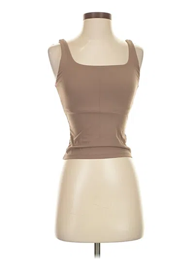 Pre-owned Flx Tank Top Tan Strapless Neckline Tops In Brown