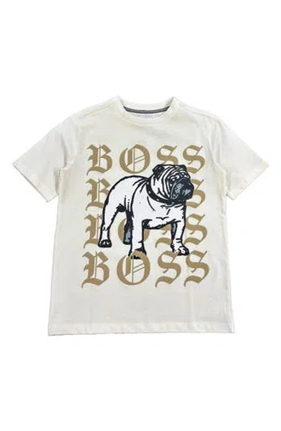 Fly By Night Kids'  Archer Boss Dog Graphic T-shirt In White