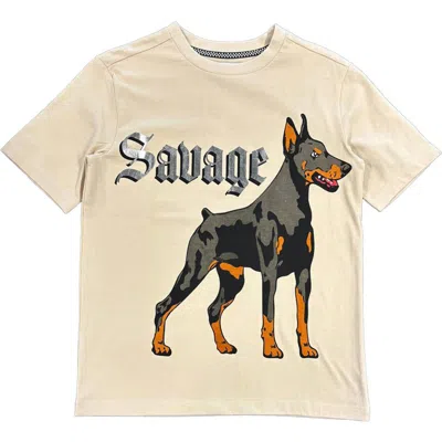Fly By Night Kids' Archer Doberman Graphic T-shirt In Gray