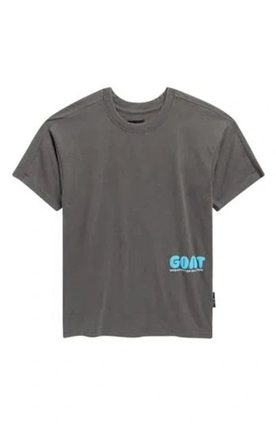 Fly By Night Kids' Travis Goat Graphic T-shirt In Gray