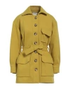 Fly Girl Woman Coat Mustard Size 10 Polyester In Yellow