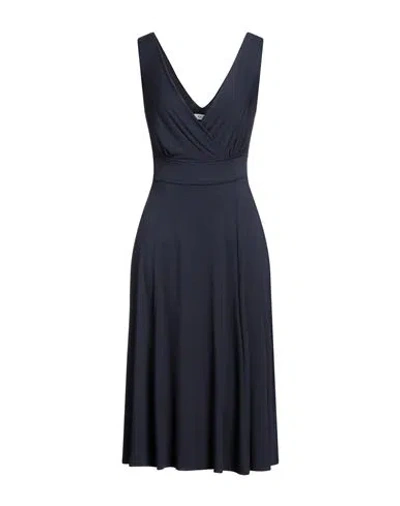 Fly Girl Woman Midi Dress Midnight Blue Size Xs Viscose, Elastane In Blue