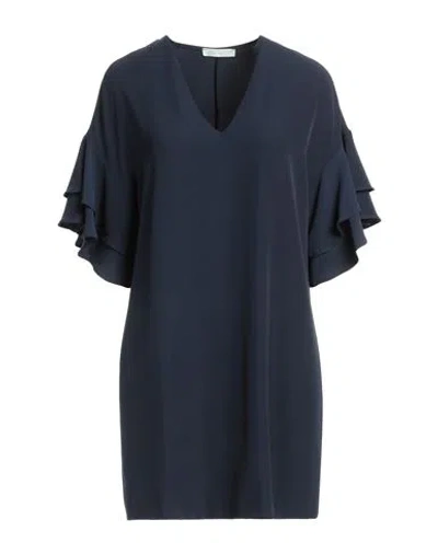 Fly Girl Woman Mini Dress Navy Size Xs Polyester, Elastane In Navy Blue