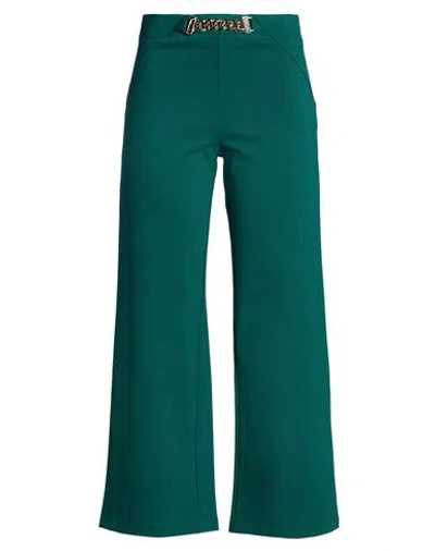 Fly Girl Woman Pants Emerald Green Size M Viscose, Polyamide, Elastane