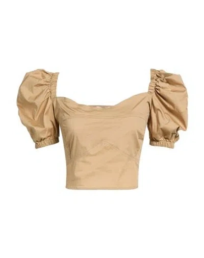 Fly Girl Woman Top Sand Size M Cotton, Elastane In Nude