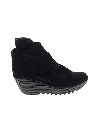 Pre-owned Fly London Ankle Boots In Black