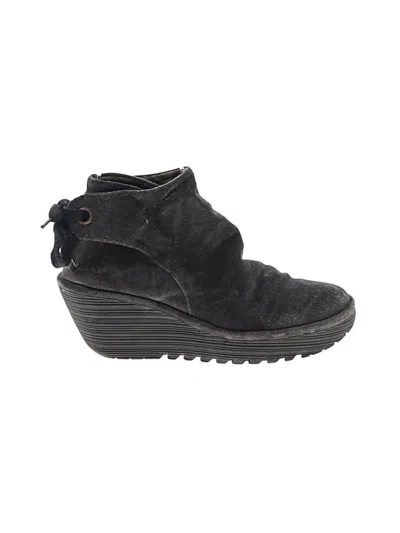 Pre-owned Fly London Ankle Boots In Black