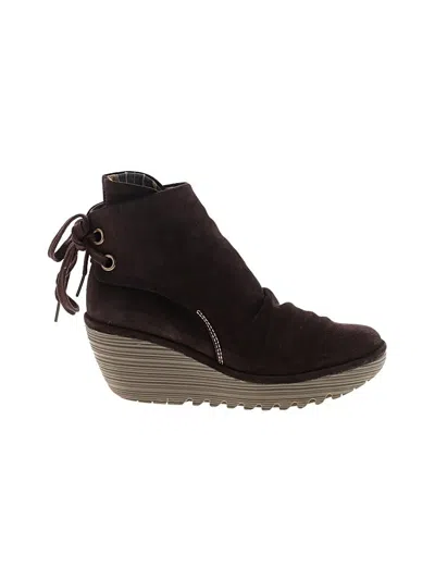 Pre-owned Fly London Ankle Boots In Brown