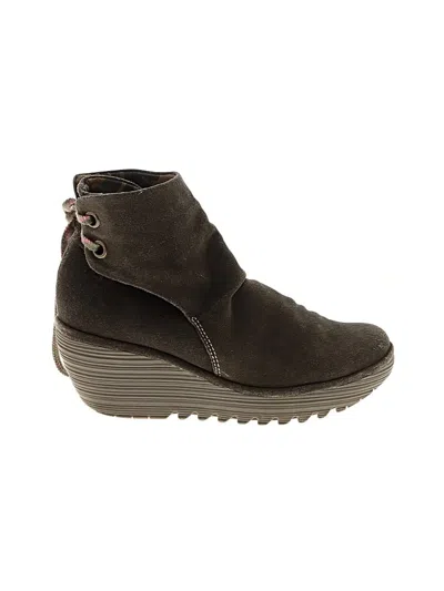 Pre-owned Fly London Ankle Boots In Brown