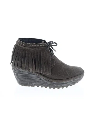 Pre-owned Fly London Ankle Boots In Brown