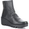 Fly London Baan Platform Wedge Bootie In Black