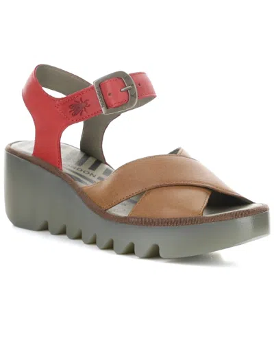 Fly London Bace Leather Sandal In Beige