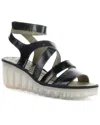Fly London Bafy Ankle Strap Platform Wedge Sandal