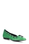 Fly London Bapi Ballet Flat In Green Velvet