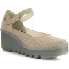 Fly London Bawa Platform Wedge Pump In 000 Taupe