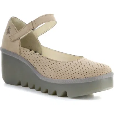 Fly London Bawa Platform Wedge Pump In 000 Taupe