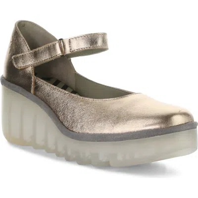 Fly London Bawo Platform Wedge Pump In Neutral