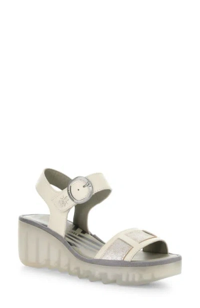 Fly London Beik Ankle Strap Platform Wedge Sandal In Multi