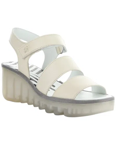 Fly London Bexy Leather Sandal In White