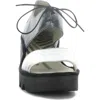 Fly London Bilu Platform Wedge Sandal In White
