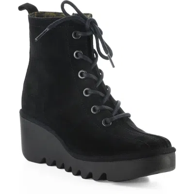 Fly London Bink Wedge Boot In 002 Black