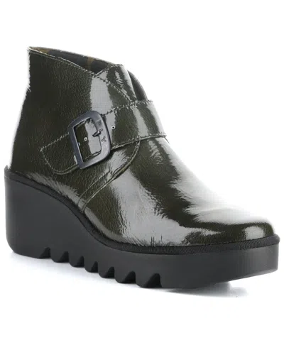 Fly London Birt Patent Boot In Green