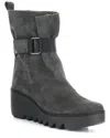 Fly London Women Blit Wedge Boot In Diesel In Grey