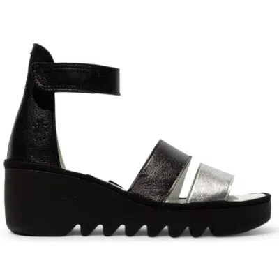 Fly London Bono290fly - Women's Wedge Heel Open Toe Leather Sandals
