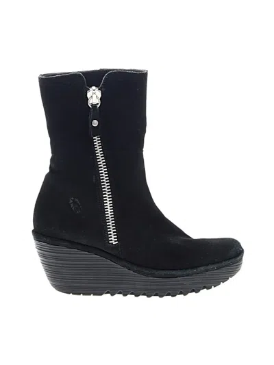 Pre-owned Fly London Boots In Black
