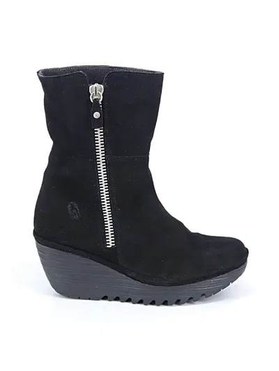 Pre-owned Fly London Boots In Black