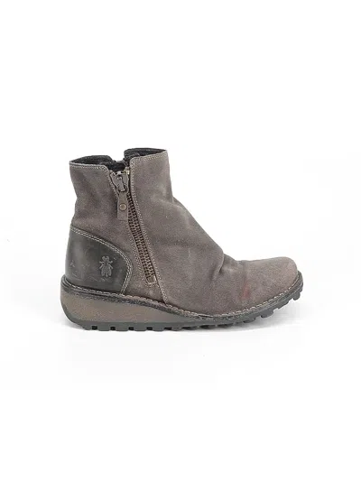 Pre-owned Fly London Boots In Gray