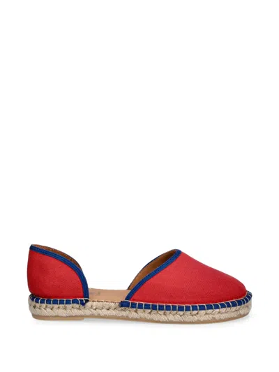 Fly London Braided Trim Espadrilles In Red