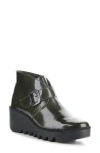 Fly London Brit Wedge Bootie In Green Rock