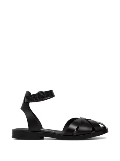 Fly London Buckle-fastening Leather Sandals In Black