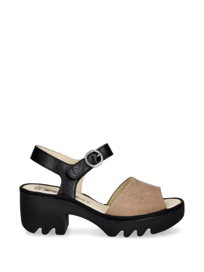 Fly London Buckle-fastening Sandals In Black