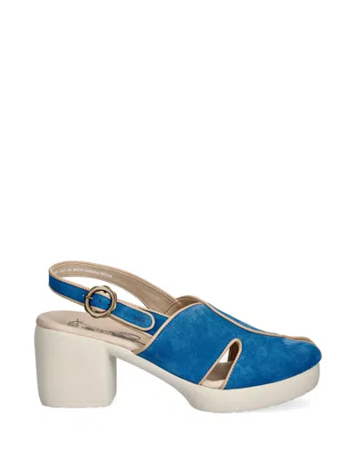 Fly London Buckle-fastening Slingback Sandals In Blue