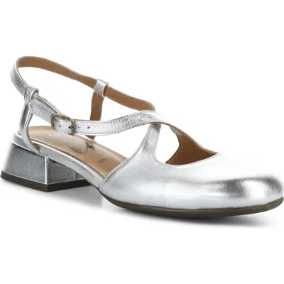 Fly London Cark Ankle Strap Pump In Silver