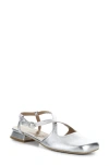 Fly London Cefi Ankle Strap Flat In Silver