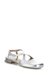 Fly London Cefi Metallic Leather Shoe In Silver