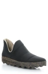 Fly London Crus Faux Fur Lined Slip-on Sneaker In Black Nylon