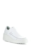 Fly London Davy Platform Wedge Sneaker In 003 White