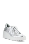 Fly London Derk Platform Wedge Sneaker In Silver