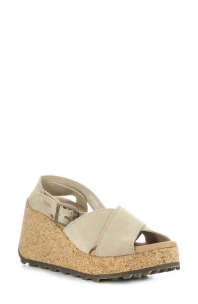 Fly London Dony Platform Wedge Sandal In Brown