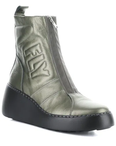 Fly London Drim Leather Boot In Gray
