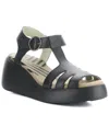 FLY LONDON FLY LONDON DUMA LEATHER WEDGE SANDAL